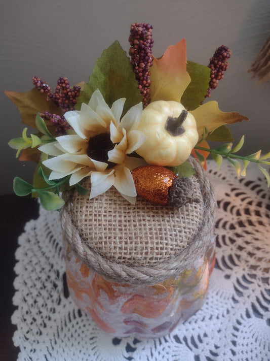 Glass Pumkin Decor