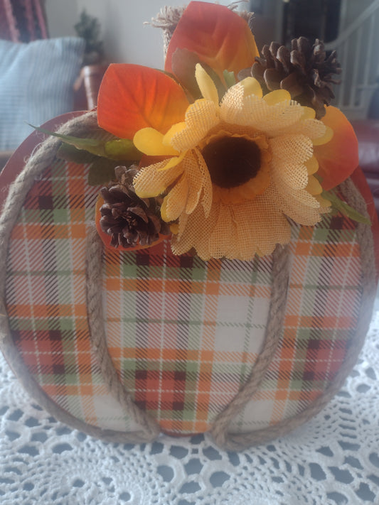 Wooden Pumpkin Decor